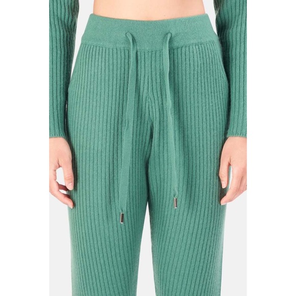 NWT ribbed cashmere sweatpants leggings cuffed fitted - Picture 4 of 5